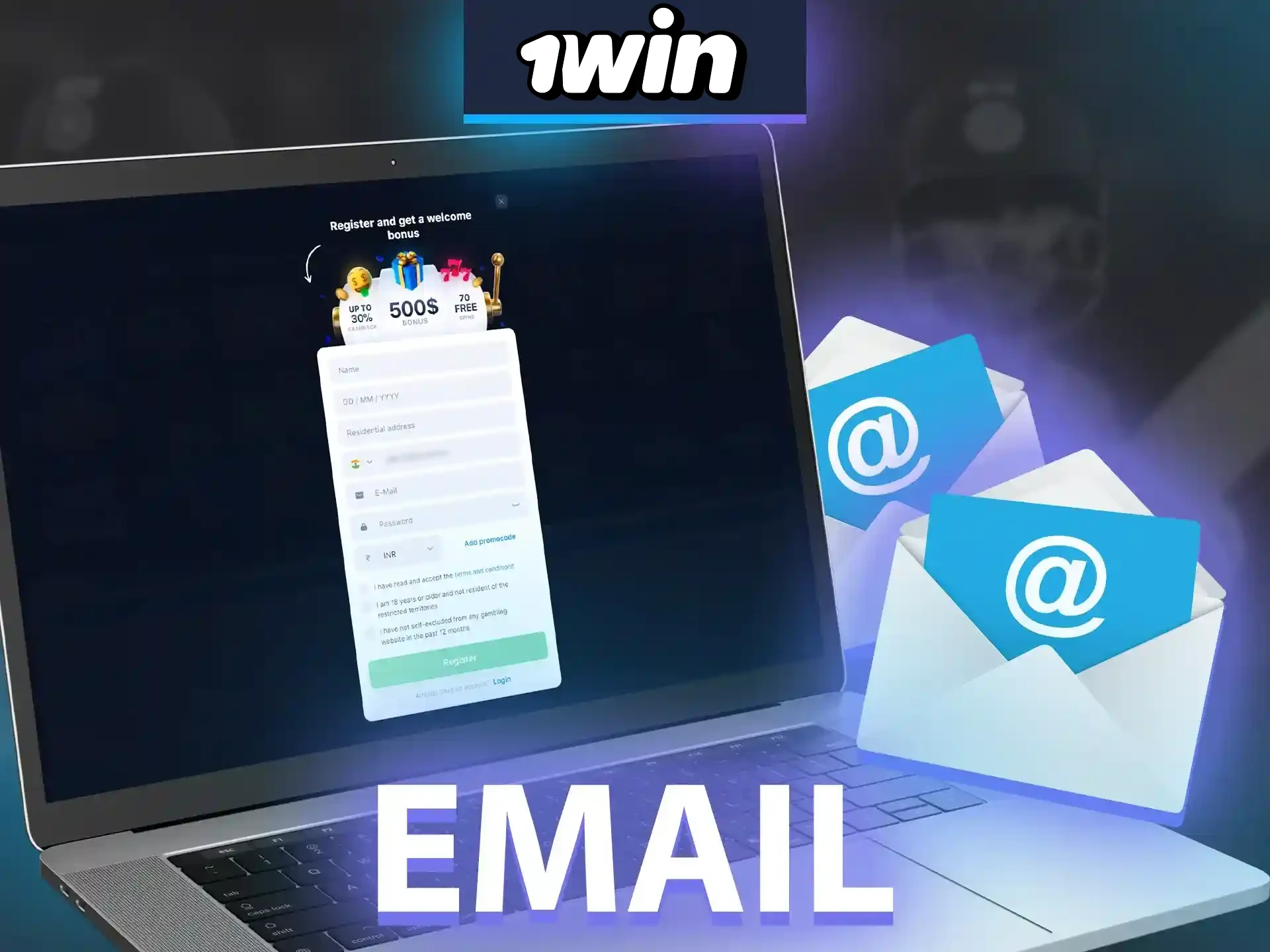 Register with 1win by email and start betting on sports.