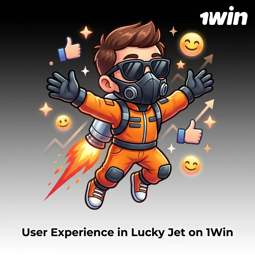 Lucky Jet on 1Win interface with central multiplier and flight animation, nearby stake and cash out controls, mobile-friendly layout